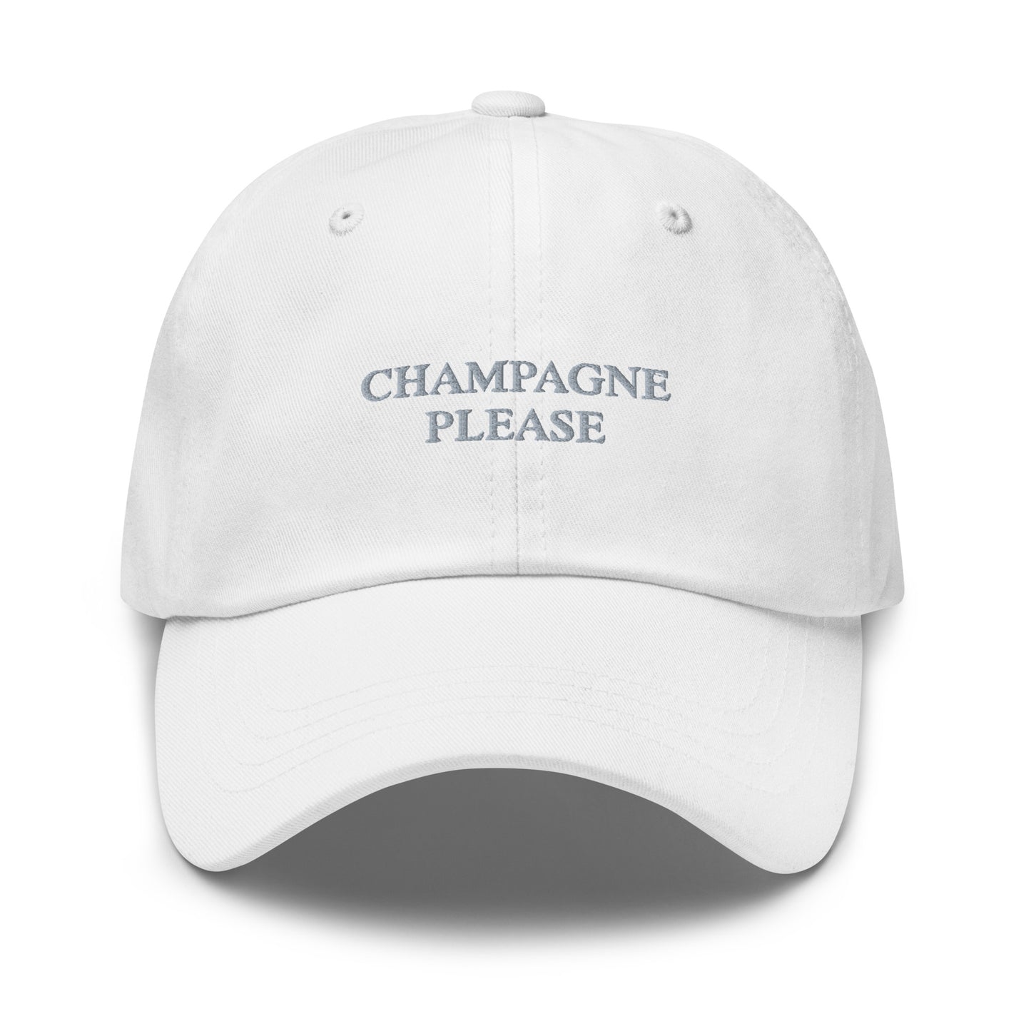 Champagne Please Embroidered Cap